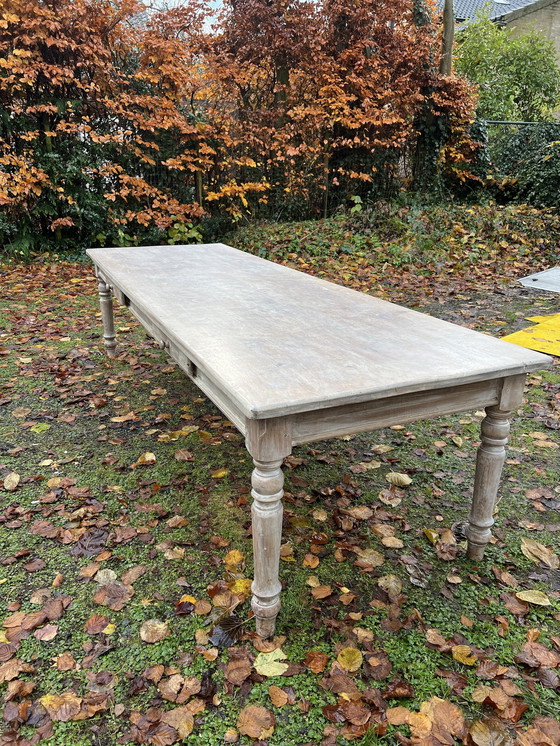 Image 1 of Large Oak Wooden Dining (Monastery) Table