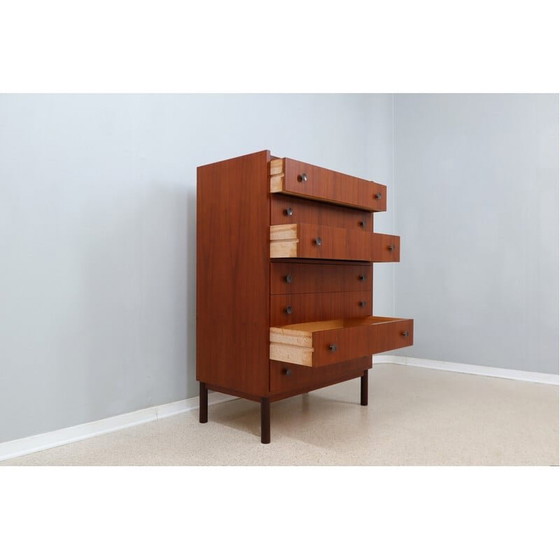 Image 1 of Mid century chest of drawers in teak, 1950s