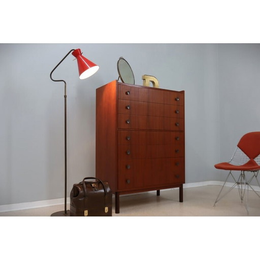 Mid century chest of drawers in teak, 1950s