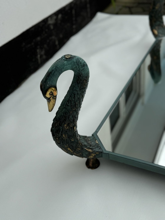 Image 1 of Vintage Hollywood Regency Swan Table