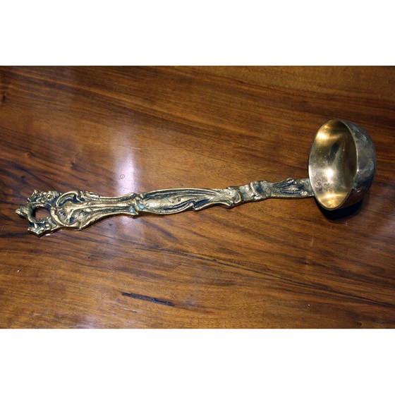 Image 1 of Set di posate decorative in ottone vintage, Italia 1950