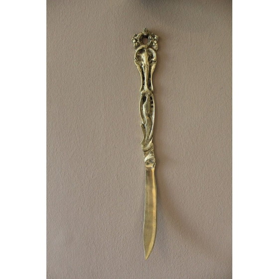 Image 1 of Set di posate decorative in ottone vintage, Italia 1950