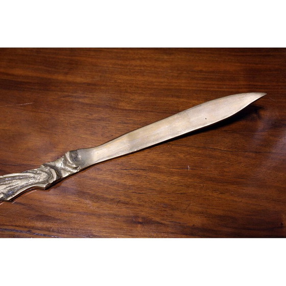 Image 1 of Set di posate decorative in ottone vintage, Italia 1950