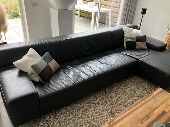 Image 1 of Linteloo Leather Chaise Longe Sofa