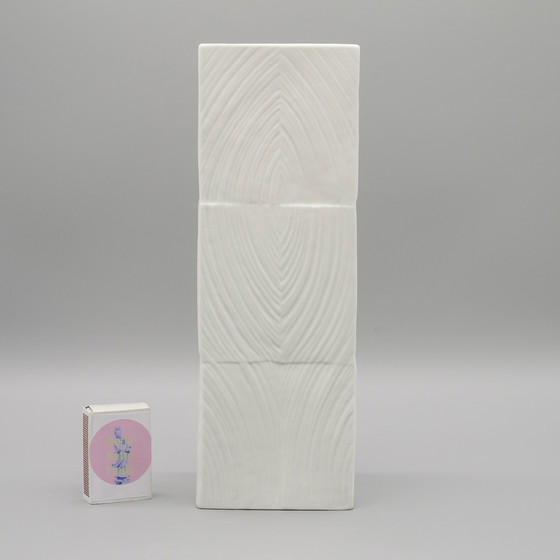 Image 1 of Rosenthal Studio-Linie Vase OP ART Martin Freyer Porcelaine Bisque Rare H 25 cm