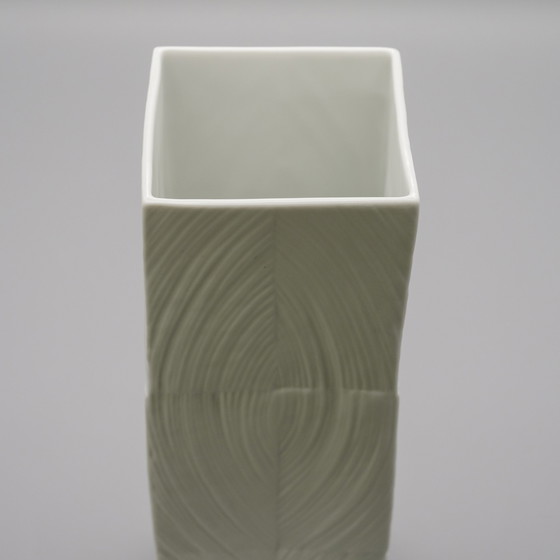 Image 1 of Rosenthal Studio-Linie Vase OP ART Martin Freyer Bisque Porcelain Rare H 25 cm