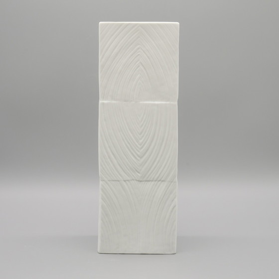 Image 1 of Rosenthal Studio-Linie Vase OP ART Martin Freyer Porcelaine Bisque Rare H 25 cm