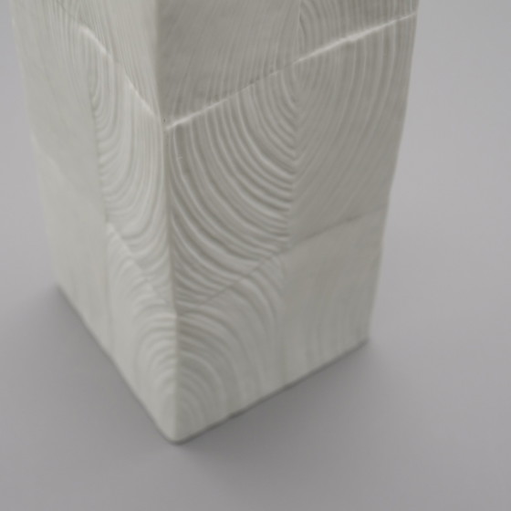 Image 1 of Rosenthal Studio-Linie Vase OP ART Martin Freyer Porcelaine Bisque Rare H 25 cm
