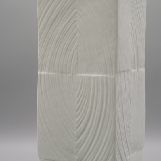 Image 1 of Rosenthal Studio-Linie Vase OP ART Martin Freyer Bisque Porcelain Rare H 25 cm