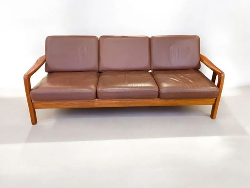 Jens-Juul Christensen Mid - Century Danish Design 3-seater/sleeper sofa for JK Denmark ca. 1960s. Solid teak.