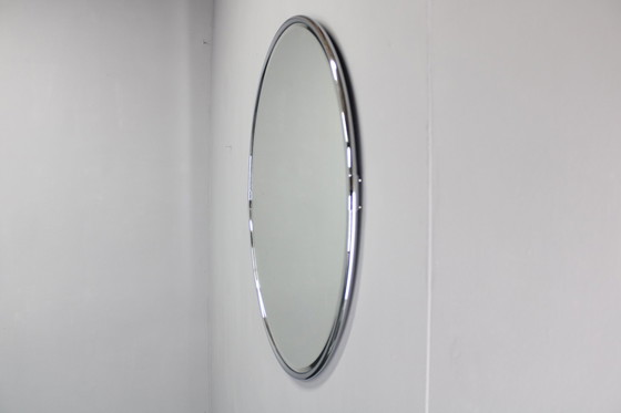 Image 1 of 1970S Round Italian Chrome Plated Mirror