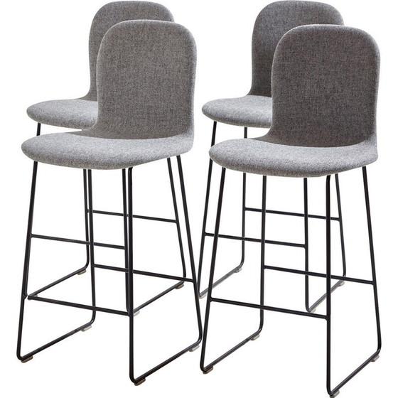 Image 1 of Vintage bar stools in fabric and steel by Jasper Morrison for Cappellini