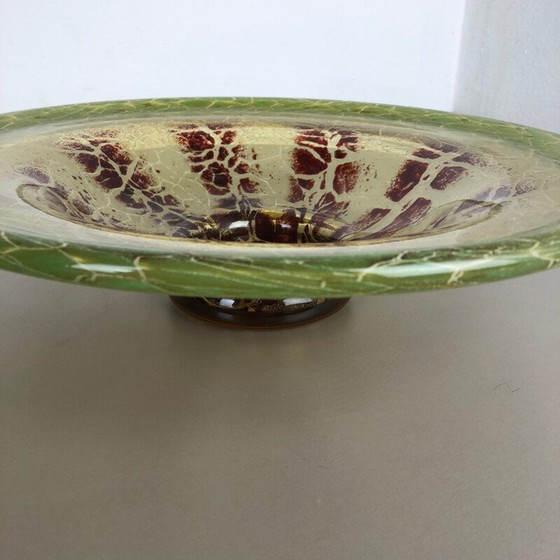 Image 1 of Vintage german glass bowl in  Bauhaus Art Deco by Karl Wiedmann for WMF Ikora, 1930 