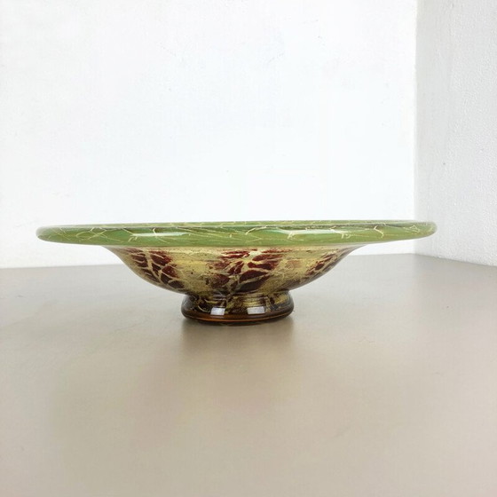 Image 1 of Vintage german glass bowl in  Bauhaus Art Deco by Karl Wiedmann for WMF Ikora, 1930 