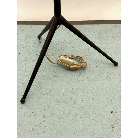 Image 1 of Vintage brass and opaline glass 6-arm floor lamp for Stilnovo, Italy 1950