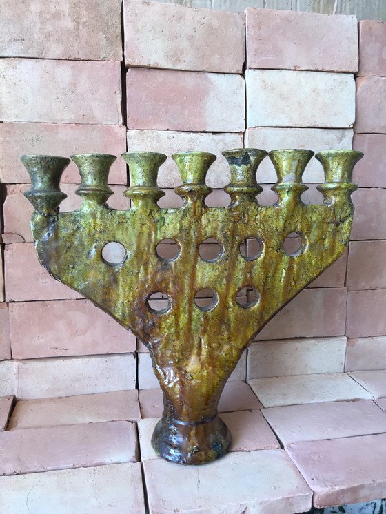 Image 1 of Tamegroute candlestick pottery