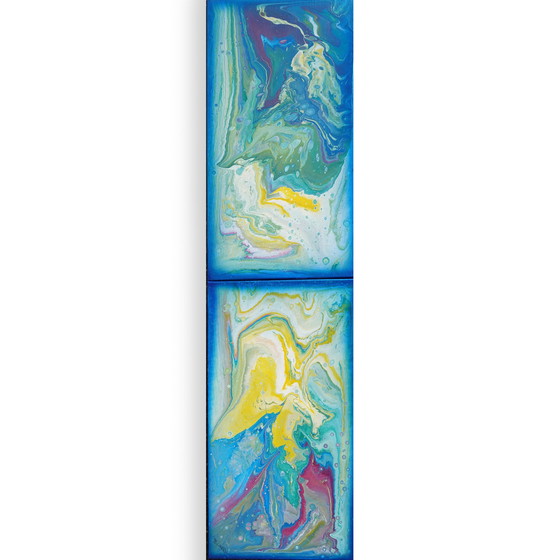 Image 1 of Ksavera Abstract paintings A1068 - diptych