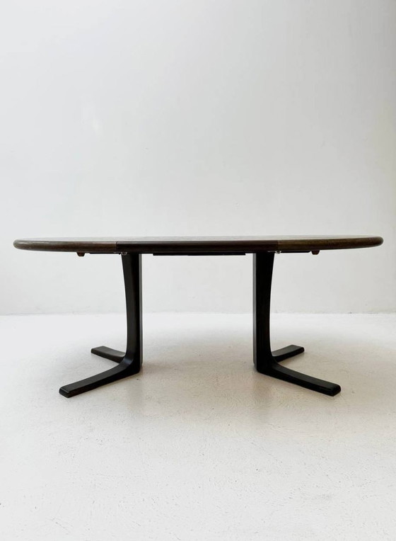 Image 1 of Path wood mosaic dining and coffee table by Dieter Wäckerlin for Idealheim, 1970s