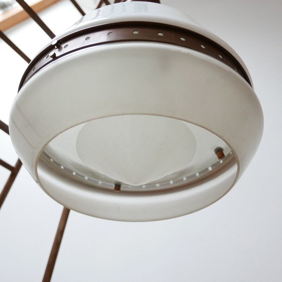 Image 1 of Vintage Two Tone Opaline Glass Pendant Light, German 1930s