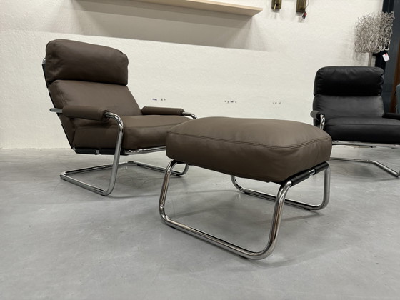 Image 1 of Gelderland 601 Mr. Oberman Armchair With Footstool Leather