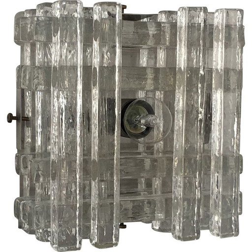 Vintage Murano glass wall lamp by Albano Poli for Poliarte, Italy 1970