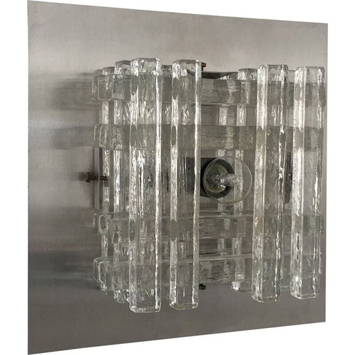 Vintage Murano glass wall lamp by Albano Poli for Poliarte, Italy 1970