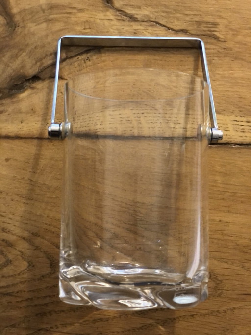 Daum Transparent Glass Ice Bucket France