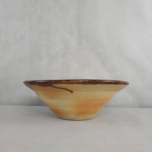 Stoneware salad bowl Signed Alain Magne - La Borne