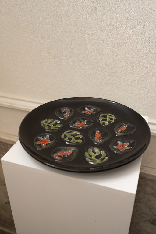 Vintage French Oyster Plate