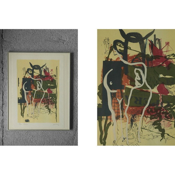 Image 1 of Vintage color lithograph by Paul Esting