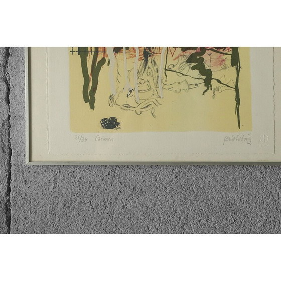Image 1 of Vintage color lithograph by Paul Esting