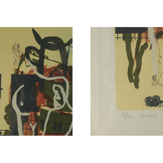 Image 1 of Vintage color lithograph by Paul Esting