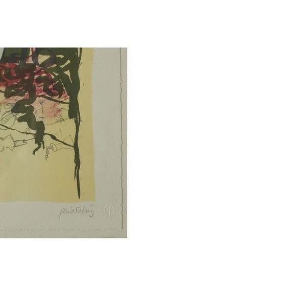 Image 1 of Vintage color lithograph by Paul Esting