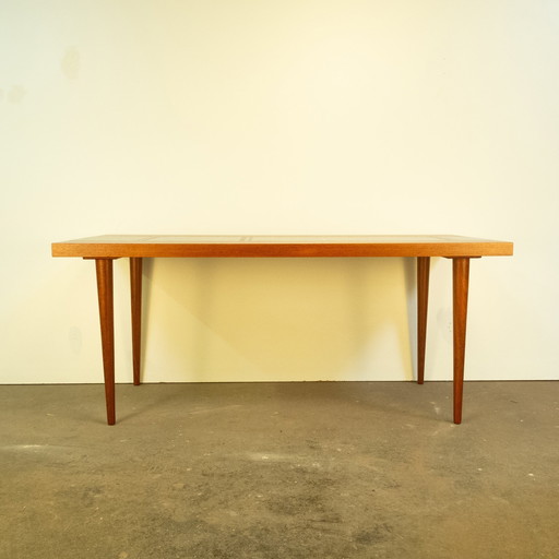 Coffee table, teak with mosaic, 1960s