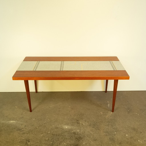 Coffee table, teak with mosaic, 1960s