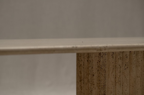 Image 1 of Travertine Brutalist Dining Table 1970S