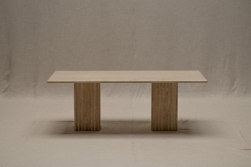 Travertine Brutalist Dining Table 1970S