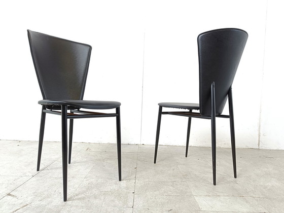 Image 1 of 6x Post modern italian dining chairs, 1980s