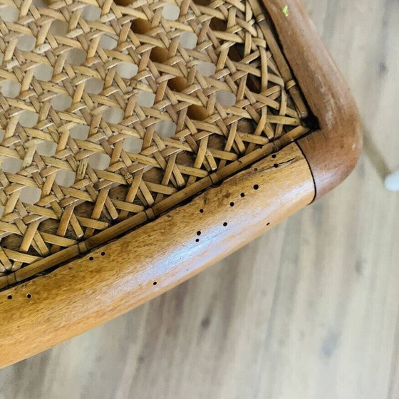 Image 1 of Pair of mismatched vintage caned chairs