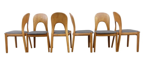 Image 1 of Set of 6 chairs by Niels Koefoed for Koefoed'S Hornslet, Denmark 1970