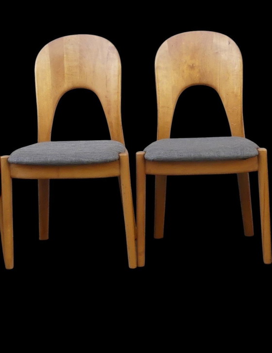 Image 1 of Set of 6 chairs by Niels Koefoed for Koefoed'S Hornslet, Denmark 1970