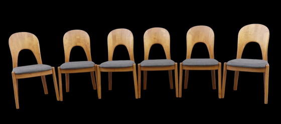 Image 1 of Set of 6 chairs by Niels Koefoed for Koefoed'S Hornslet, Denmark 1970