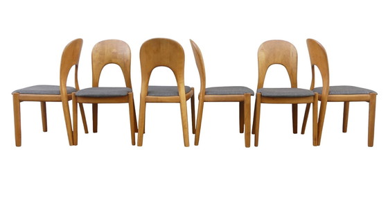 Image 1 of Set of 6 chairs by Niels Koefoed for Koefoed'S Hornslet, Denmark 1970