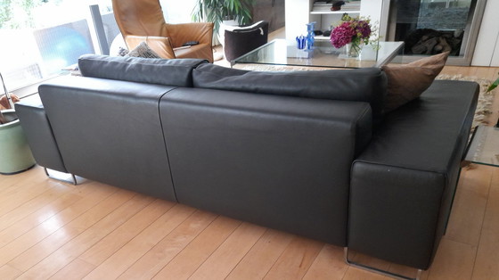 Image 1 of Black Leather Design Sofa