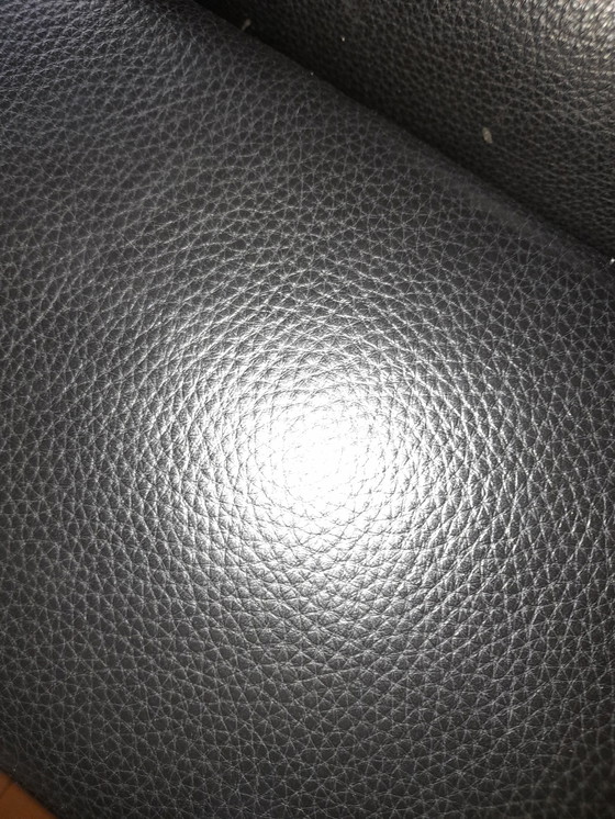 Image 1 of Black Leather Design Sofa