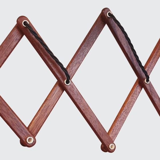 Image 1 of Vintage teak Concertina wall lamp by Erik Hansen for Le Klint, Denmark