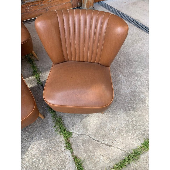 Image 1 of Mid-century brown living room set, 1950s