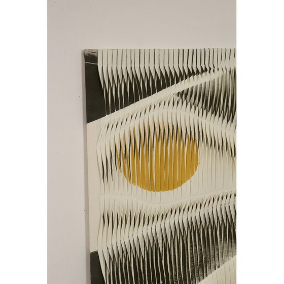 Image 1 of Vintage wave and relief effect painting