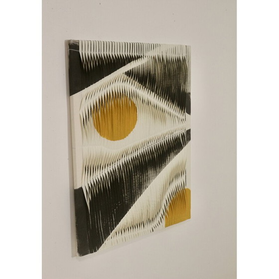 Image 1 of Vintage wave and relief effect painting