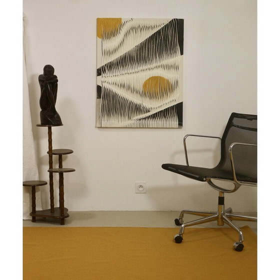 Image 1 of Vintage wave and relief effect painting